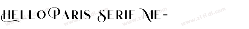 Hello Paris Serif Me字体转换